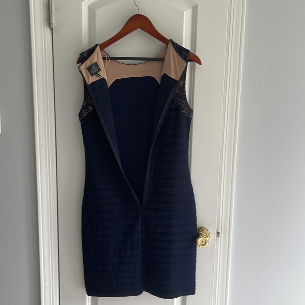 Adrianna Papallo women’s short sleeve navy dress - Picture 3 of 7